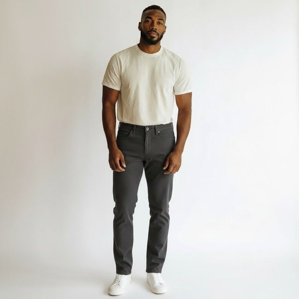 Mens AG Adriano Goldschmied The Graduate Gray Tailored Leg Jeans Size 36 x 32 - Picture 2 of 12